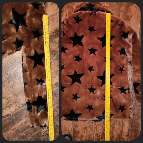 Avec Les Filles faux fur star jacket boho bliss vtg retro insp Fuzzy Coat - Picture 8 of 13